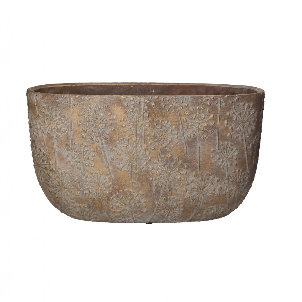 HD Collection Bloempot Paardenbloem -  - Keramiek - 38x22x15cm (BxHxD)