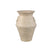 PTMD Leandra Beige Round Ceramic Jar Rough Structure L