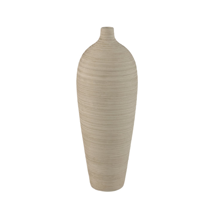 PTMD Cavinn Beige Matt Ceramic Bottle Vase L