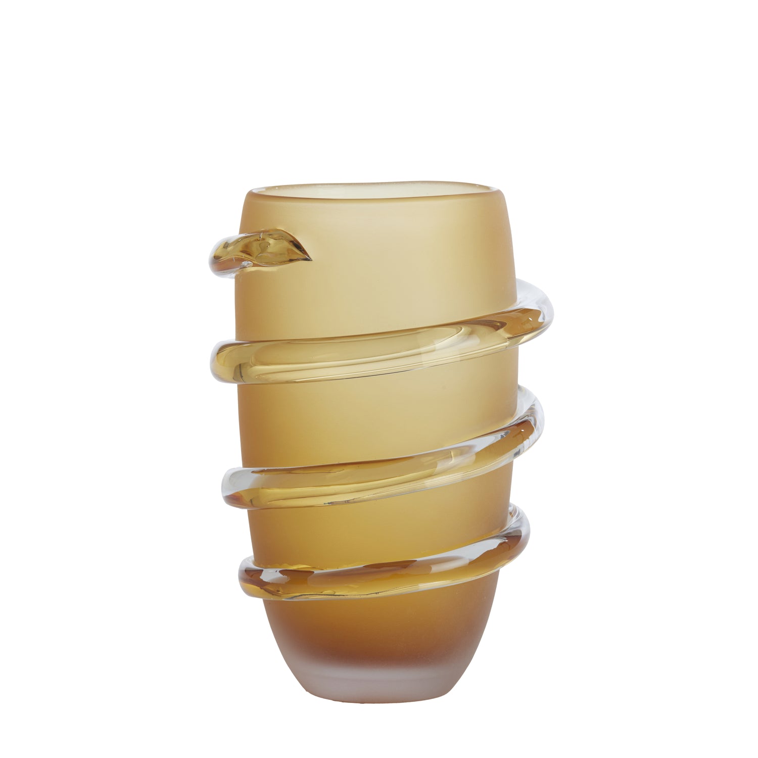 Light & Living Light&living Vaas Ø20x28 cm ODATE glas mat oker