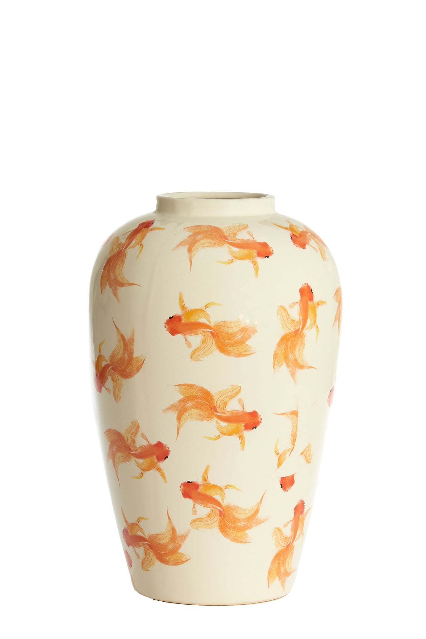 Light & Living - Vaas FISH - Ø28x42cm - Wit