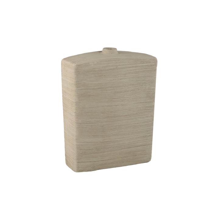PTMD Janettee Beige Rectangle Shaped Ceramic Bottle S