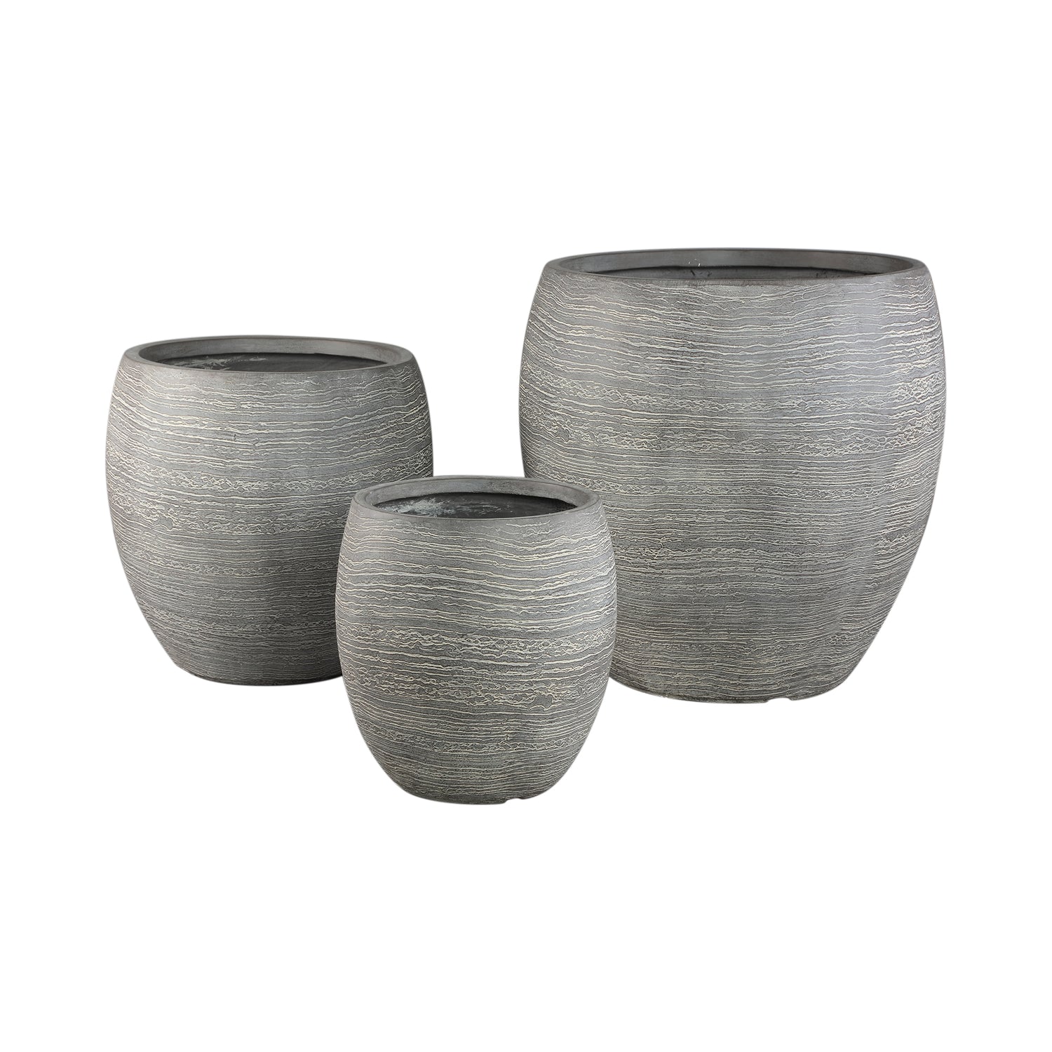 PTMD Giulietta Grey Round Magnesium Pot Lines High SV3