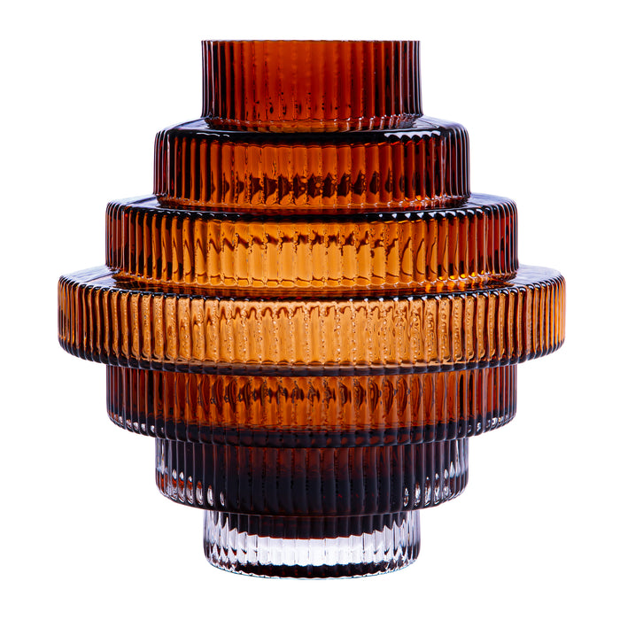 QUVIO Vaas – Glas – Bruin – Maat L