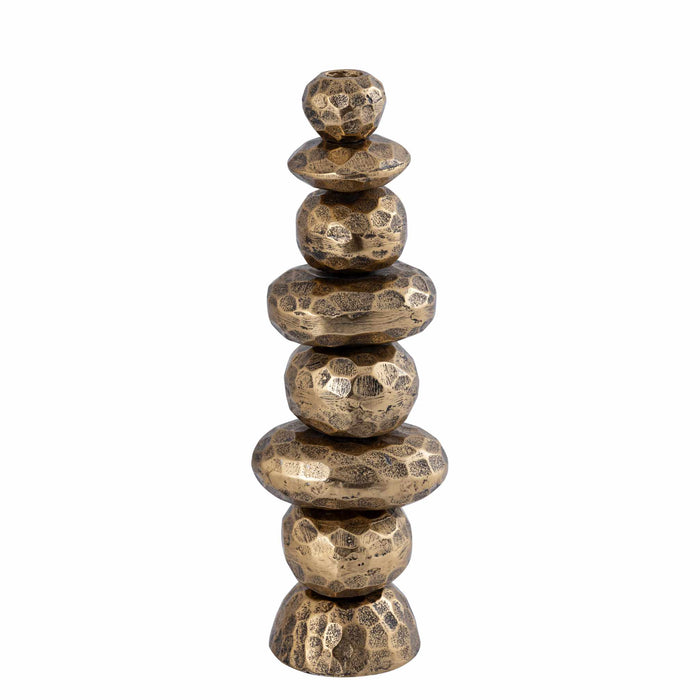 PTMD Kandelaar Kassam - 12x9x36 cm - Aluminium - Goud