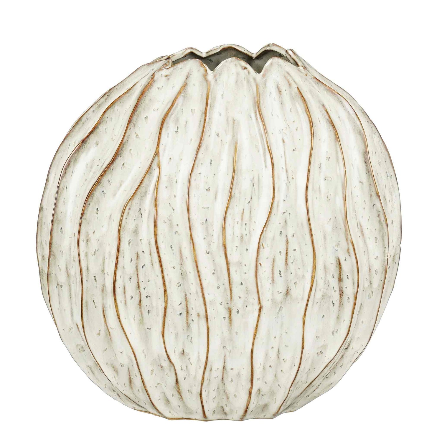 Mica Decorations Vaas Jovi - 35x17x35 cm - Keramiek - Wit