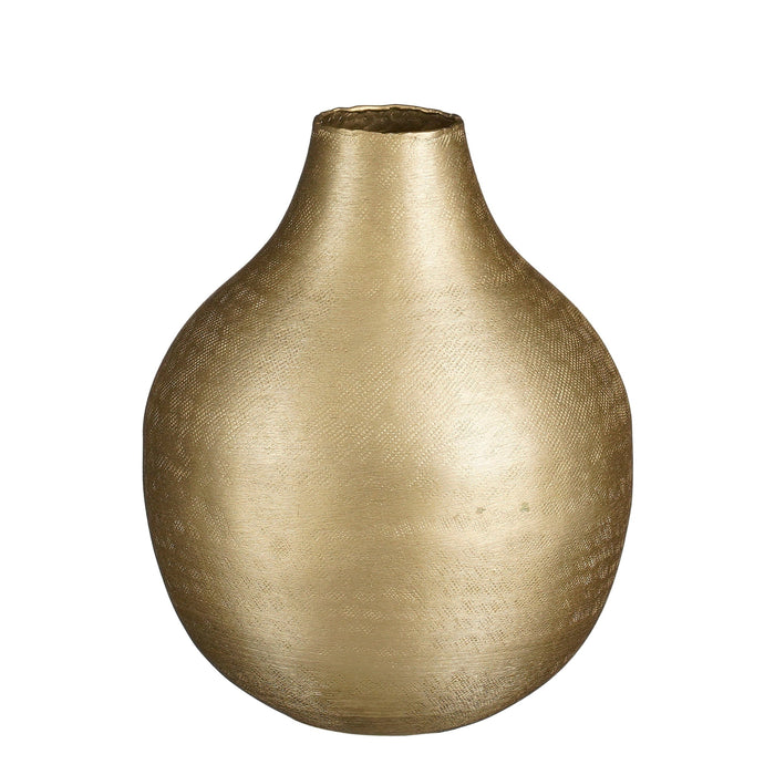 Mica Decorations Kyan Vaas - H23 x Ø18 cm - Aluminium - Champagne