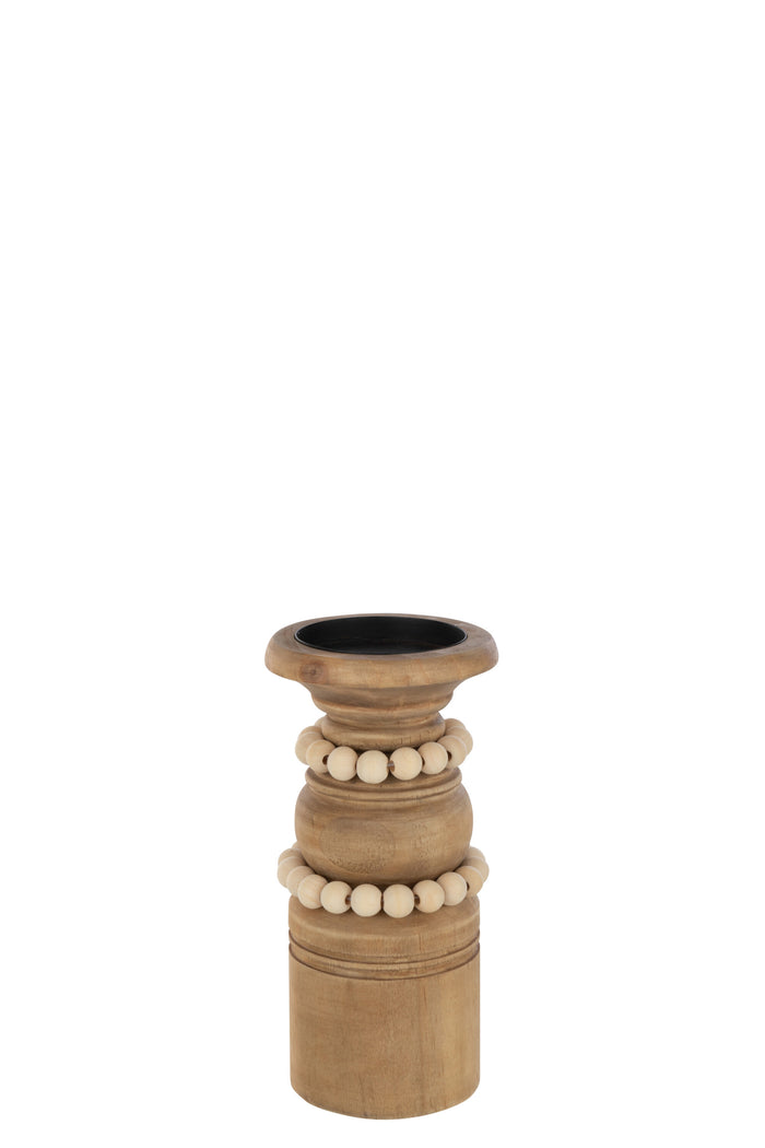 J-line - Kaarshouder Pila Den|metaal Natuur Small - 9.8x9.8x20cm