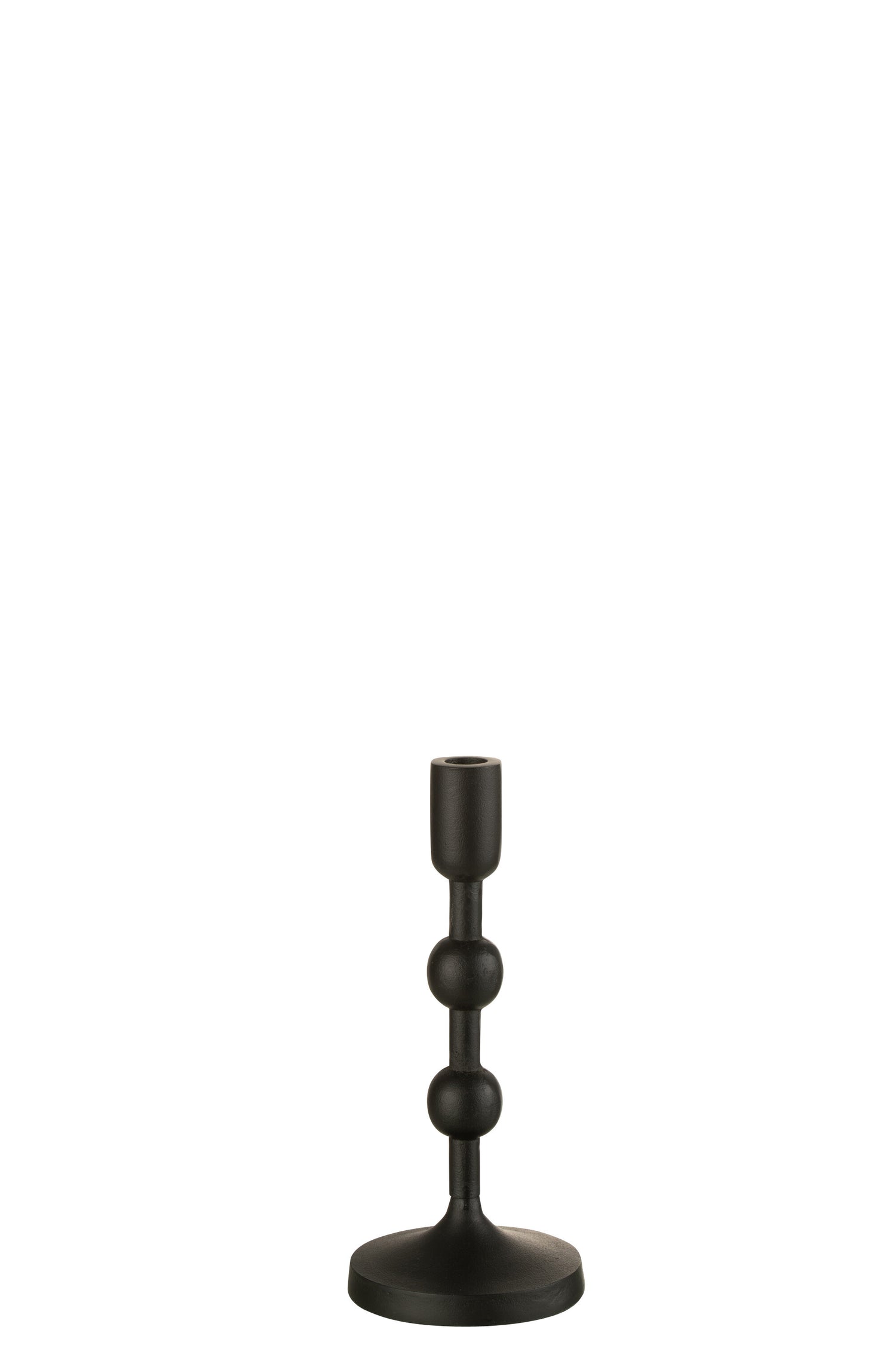 J-line - Kandelaar Bollen Aluminium Zwart Large - 12.5x12.5x29cm
