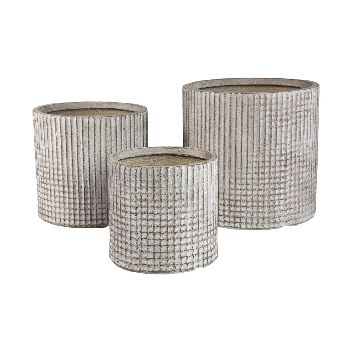 PTMD Paizlie Beige Round Magnesium Pot Line Pattern SV3