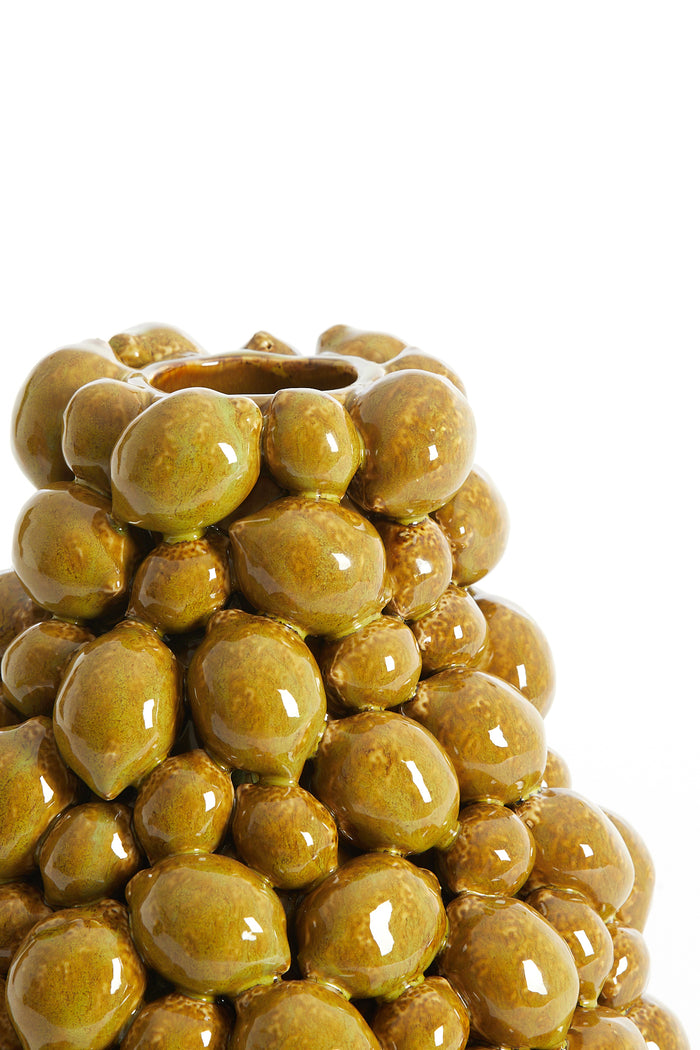 Light & Living - Vaas CITRUS - Ø23x27cm - Bruin