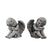 PTMD Chrisann Grey Cement Sitting Angel Statue Set Of 2