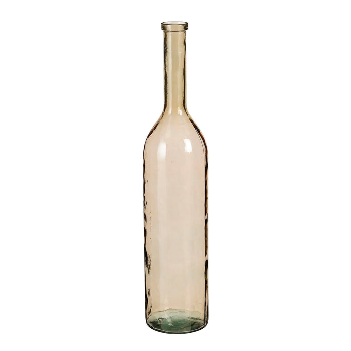 Mica Decorations Fles Rioja - 21x21x100 cm - Gerecycled glas - Beige