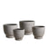 PTMD Pride Grey GRC Pot Round On Foot Set Of 4