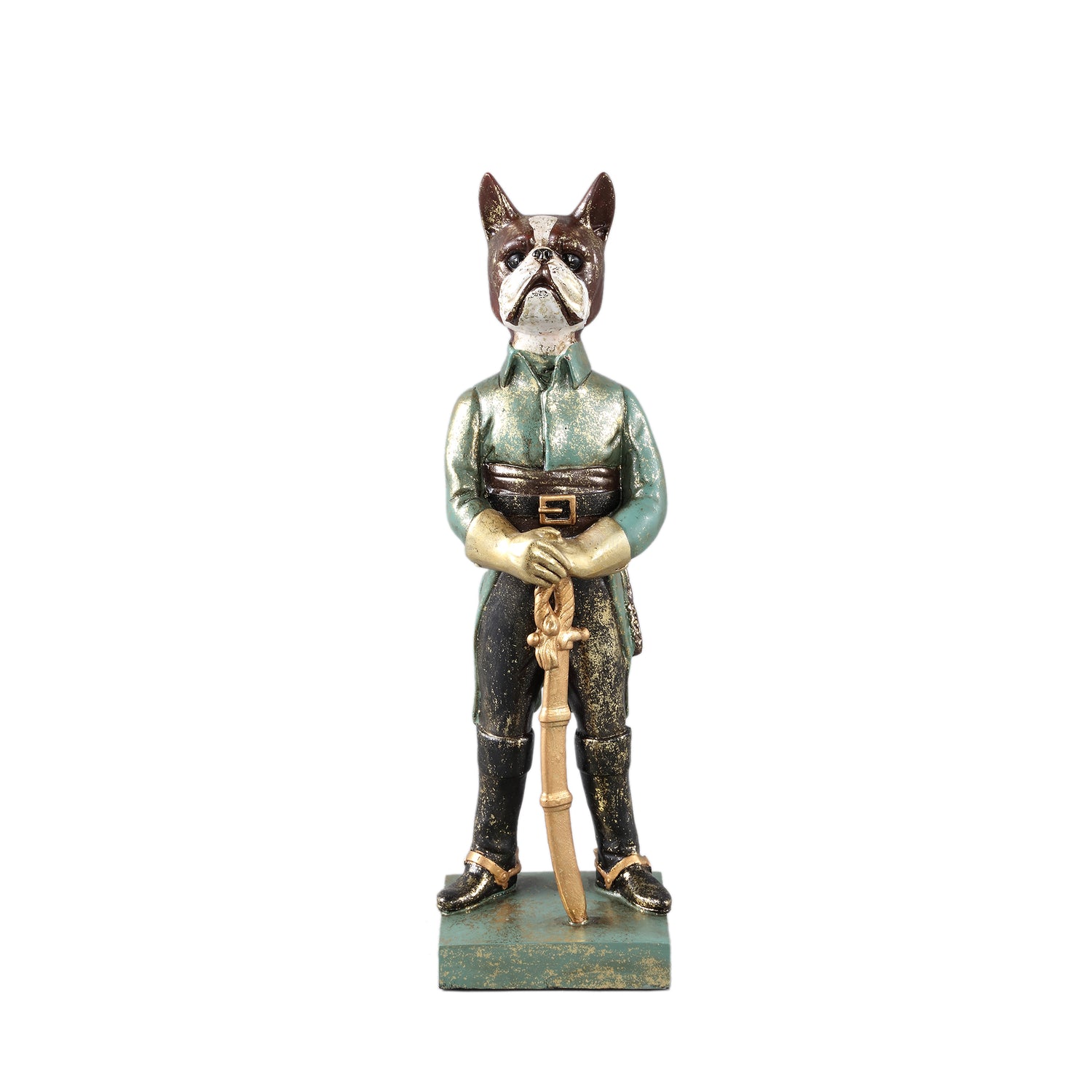 PTMD Arne Green Poly Dog Statue