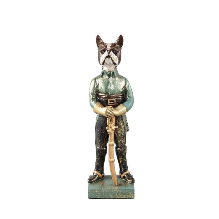 PTMD Arne Green Poly Dog Statue