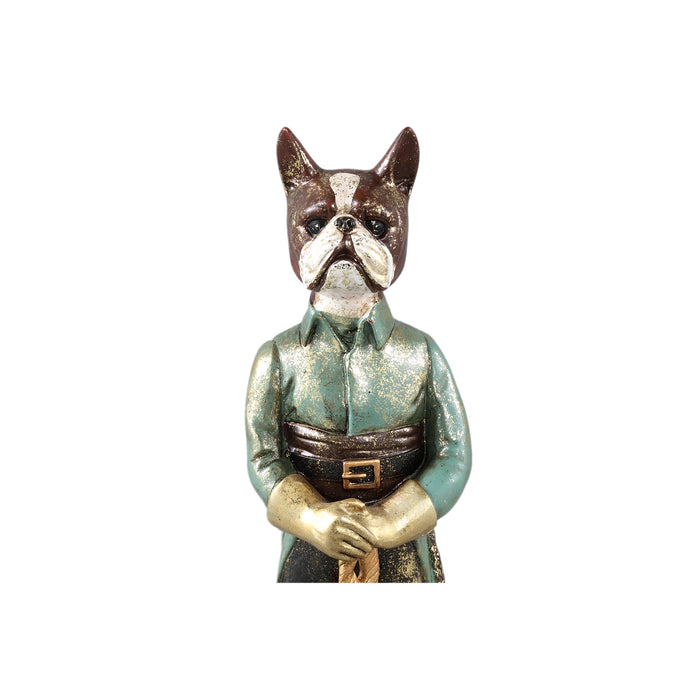 PTMD Arne Green Poly Dog Statue