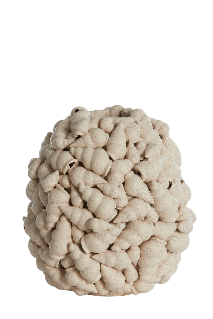 Light & Living - Vaas SHELL - Ø28x30cm - Wit