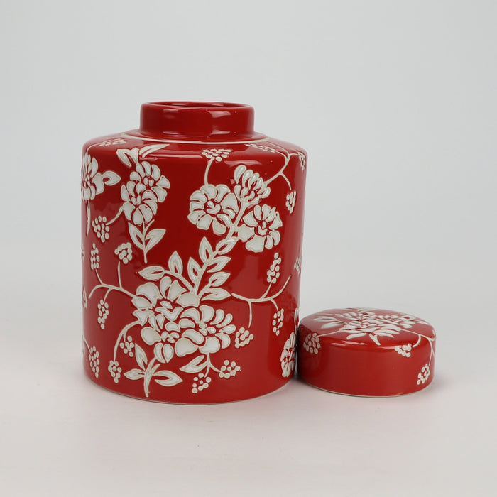 Fine Asianliving Chinese Gemberpot Porselein Rood