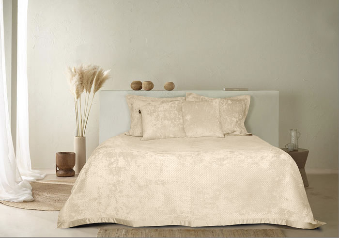 LINNICK Velvet Kussensloop - beige 60x70cm - Set van 2