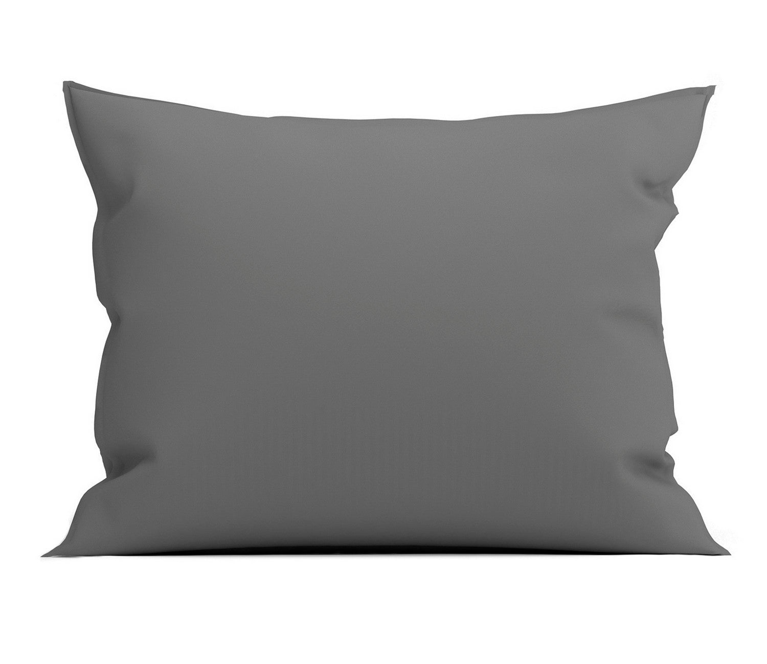 Yellow Kussensloop Percal Katoen steel grey