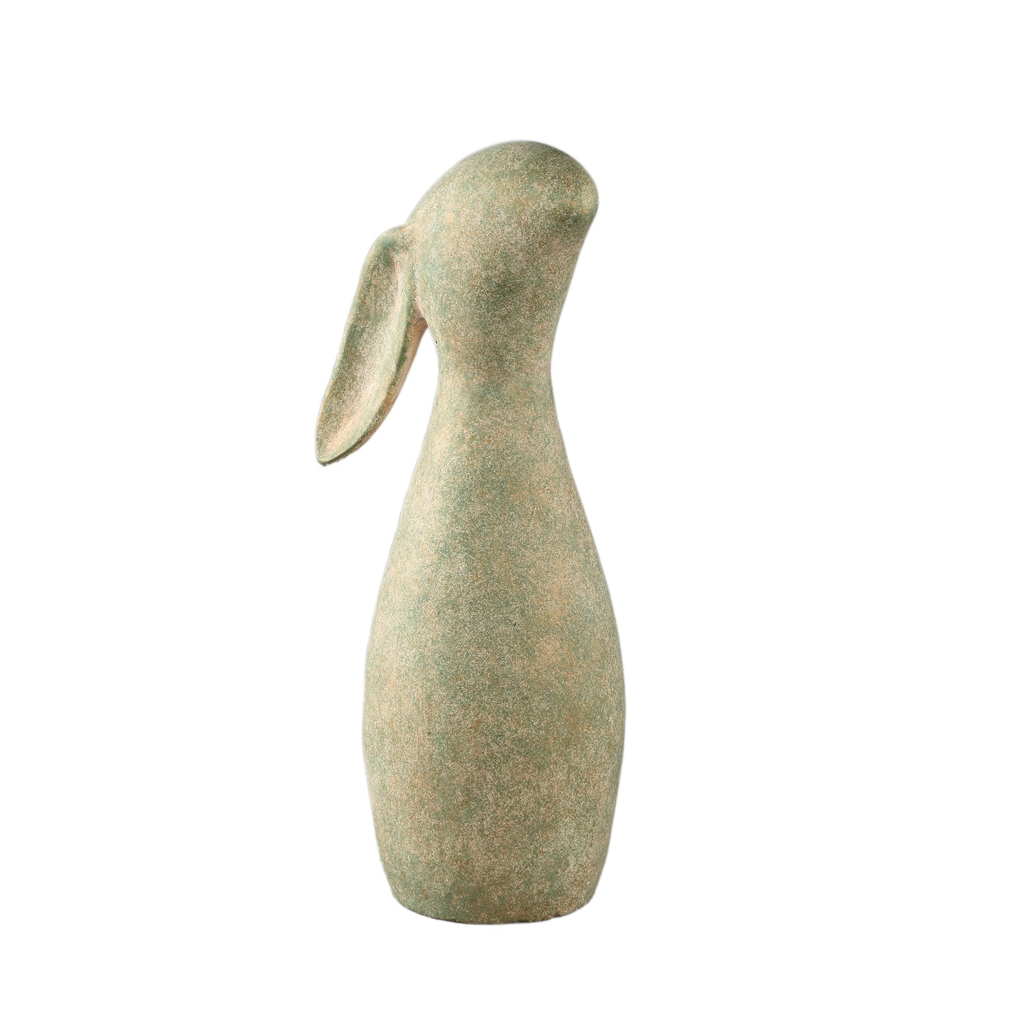 PTMD Iemkje Green Cement Rabbit Shaped Statue XL