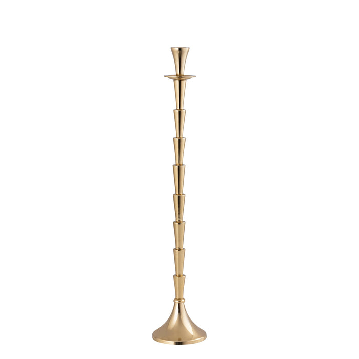 PTMD Kandelaar Denice - 11x11x53 cm - Aluminium - Goud