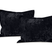 LINNICK Velvet Kussensloop - black 60x70cm - Set van 2