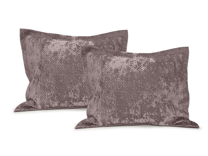 LINNICK Velvet Kussensloop - purple 60x70cm - Set van 2