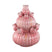 PTMD Nolou Pink Ceramic Tulip Vase Ribbed Round L
