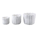 PTMD Olliver White Velvet Rope Basket No Handles SV3