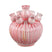 PTMD Nolou Pink Ceramic Tulip Vase Ribbed Round S