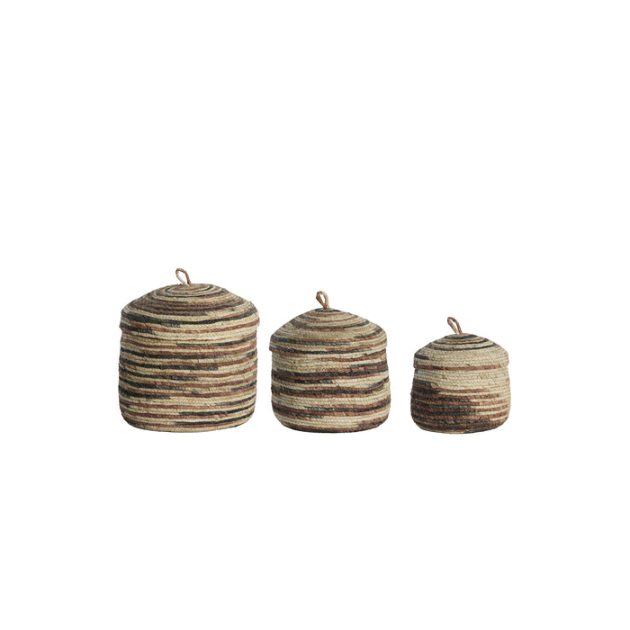 Light & Living - Mand KILRUSH - Ø34x36cm - Bruin - Set van 3