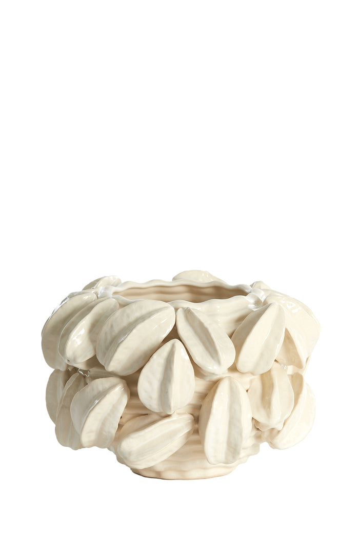 Light & Living - Vaas CARAMBOLA - 33.5x33x23cm - Wit