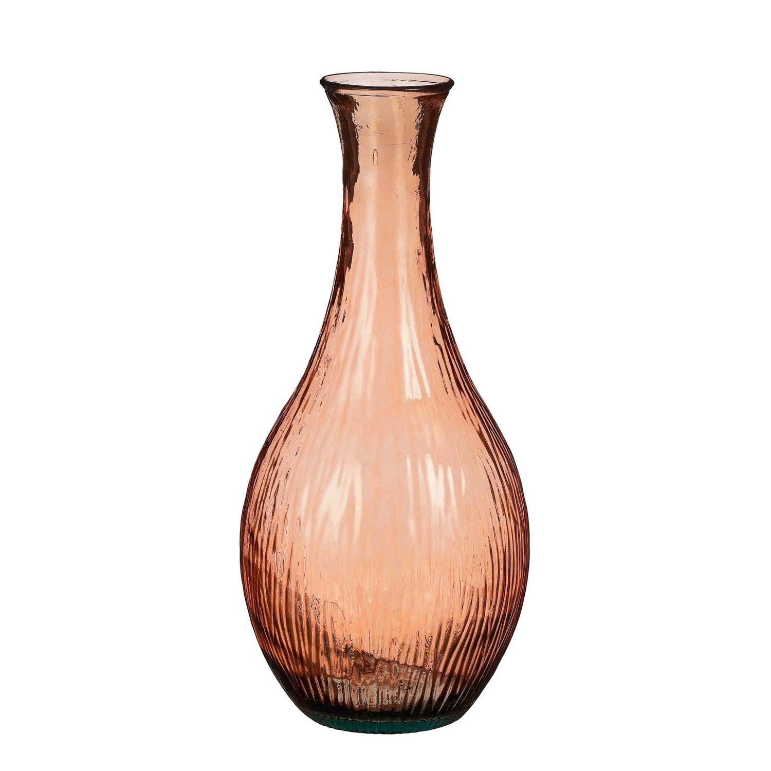 Mica Decorations Vaas Dix - 34x34x75 cm - Gerecycled glas - Oranje