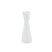 PTMD Corena White Glass Vase Solid Black Double Cone L