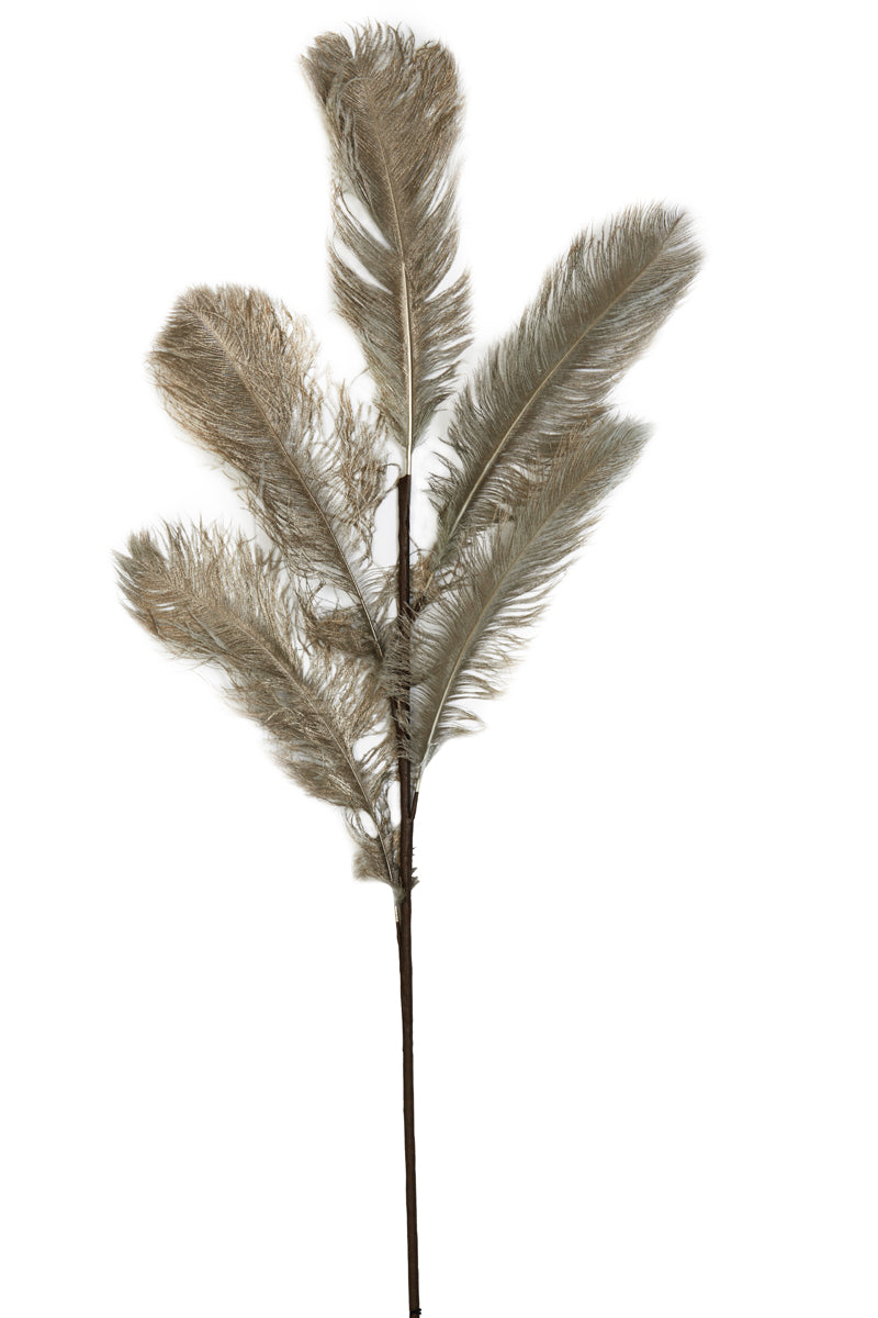 Light&living Ornament 5 veren 55x125 cm FEATHER licht goud