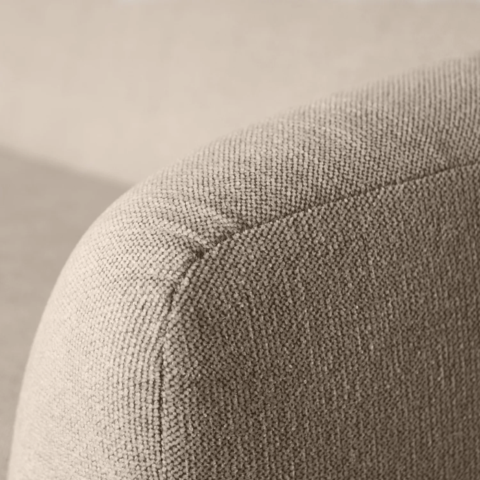 WOOOD Sloping 3-zitsbank - Chenille - Naturel Melange