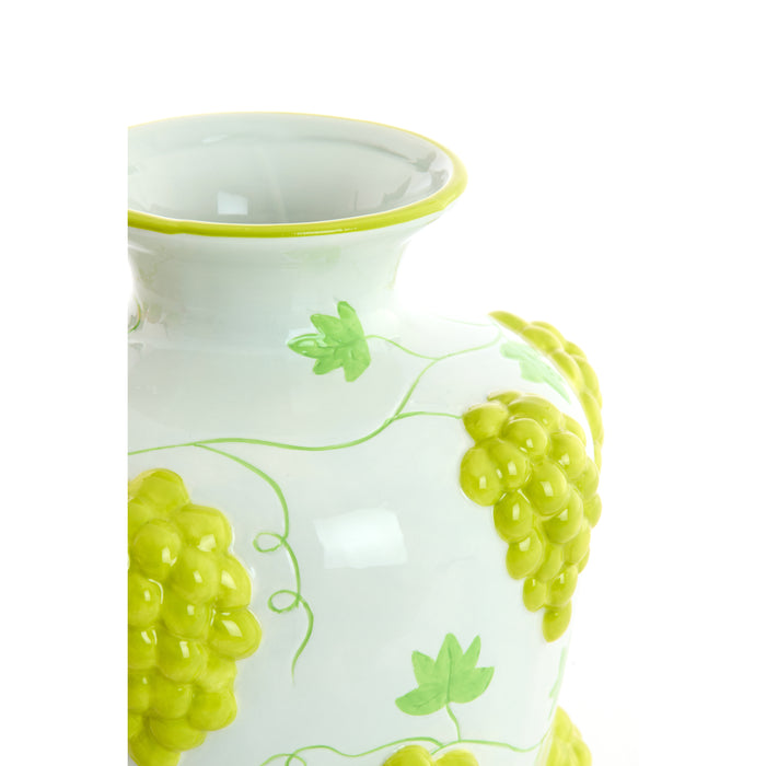 Light&living Vaas deco Ø21,5x26 cm GRAPE keramiek wit-groen