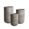 PTMD Deliahe Grey GRC Pot Round High Set Of 3