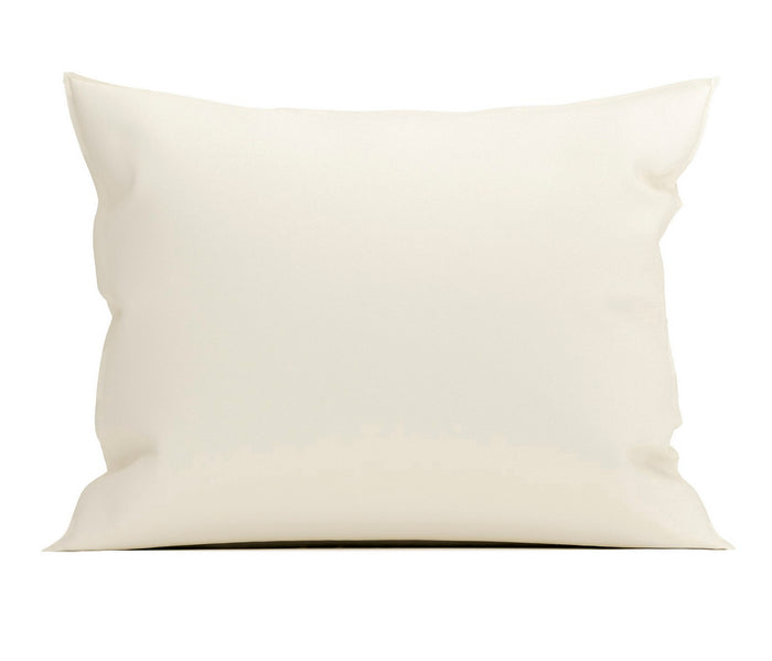 Yellow Kussensloop Percal Katoen off white