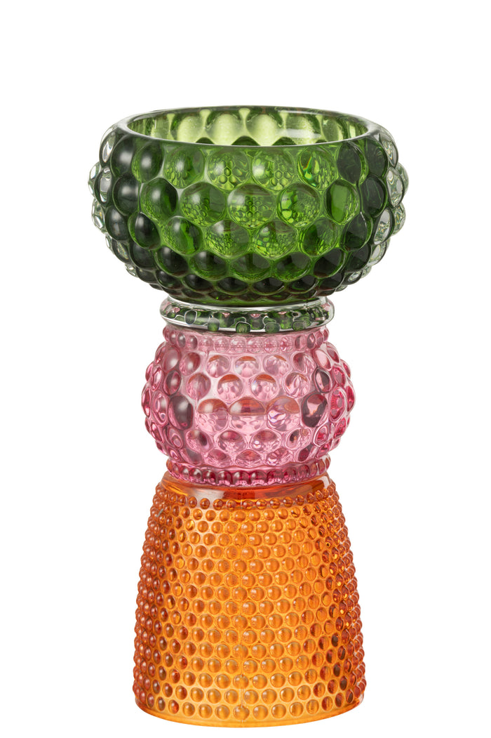 J-Line kandelaar Jazzy - glas - mix