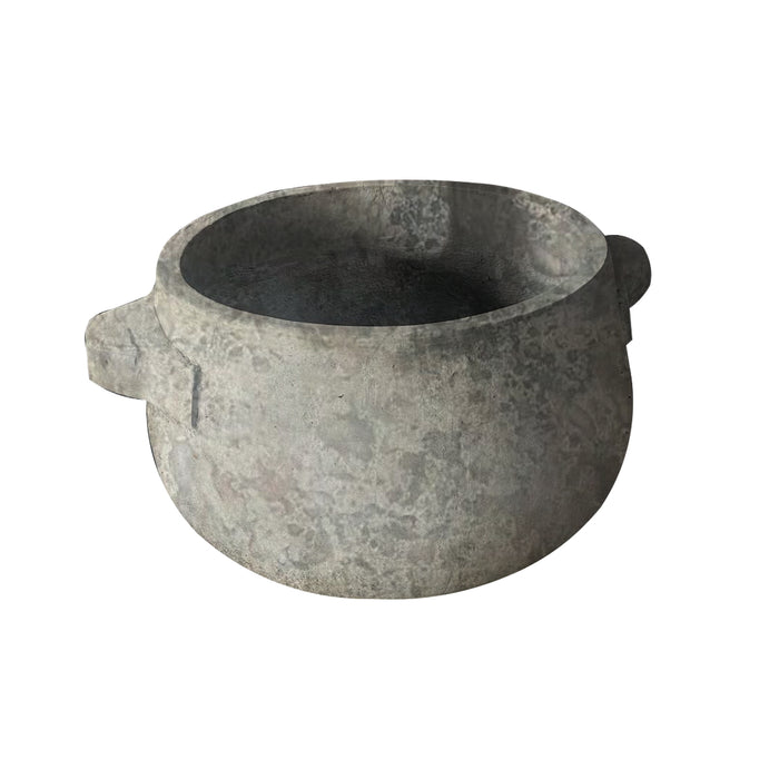 PTMD Yavuz Grey Round GRC Pot With Handles