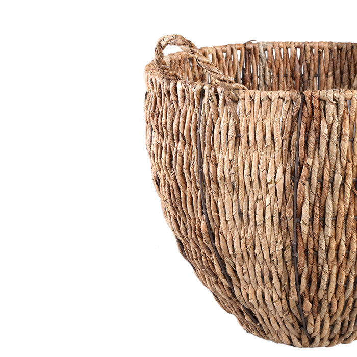 PTMD Alfan Brown Bamboo Basket Round SV2 L