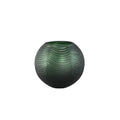 PTMD Elichi Green Round Glass Vase Low