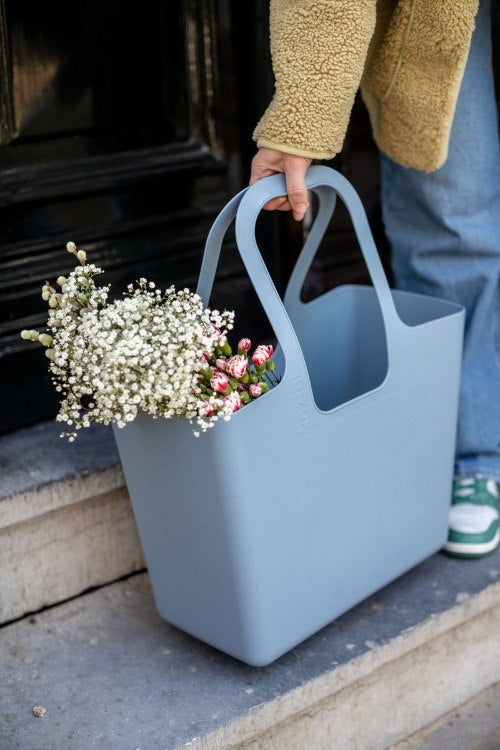 Organizer Tas, Groot, Natuur Bloemen Blauw, Organic Bio-Circular - Koz
