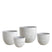 PTMD Jay-Lo White GRC Pot Bombey Set Of 4