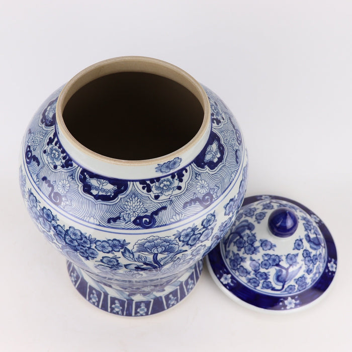 Fine Asianliving Chinese Gemberpot Blauw Wit