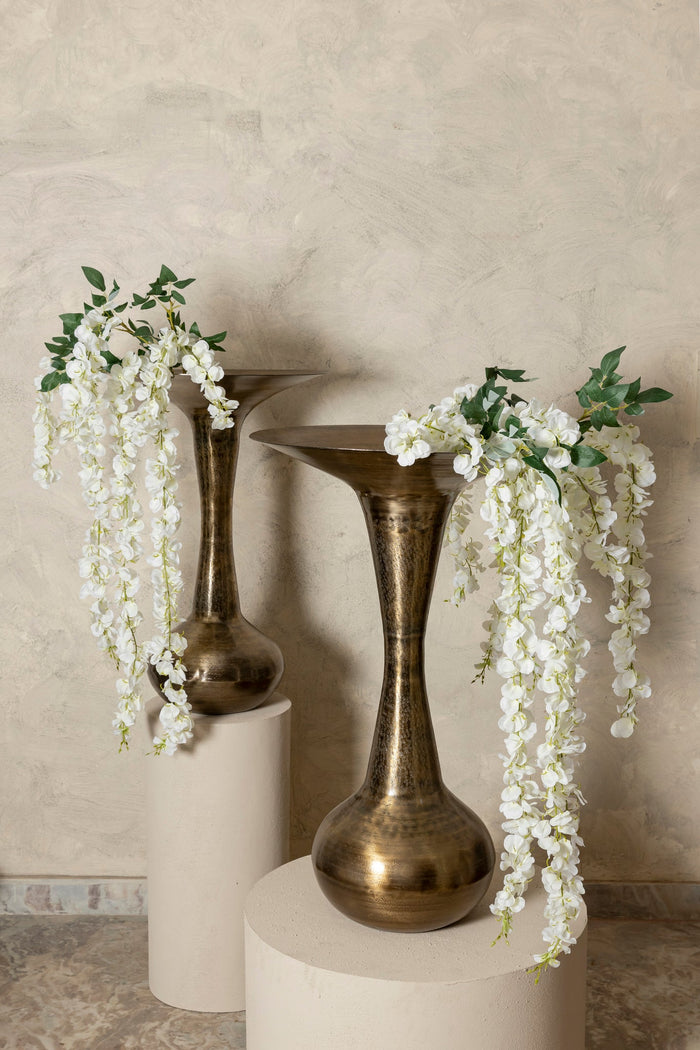 PTMD Aarna Antique Brass Sheet Alu Shaped Pot L