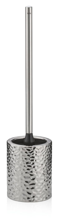 Toiletborstel met Houder, Verchroomd Keramiek, Zilver - Kela | Sterlin
